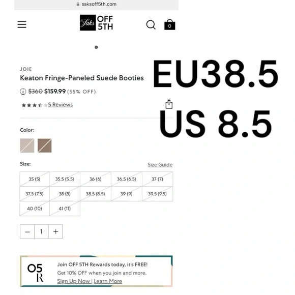 JOIE KEATON Suede Fringe Chelsea Western Boot 2”Heel Pull On Point Toe Size 38.5 - Picture 5 of 15